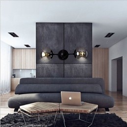 Aplique de pared con luz ambiental estilo rústico estilo cabaña, galvanizado, para iluminación ambiental en miniatura.