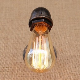 Apliques de pared con luz ambiental de brazo oscilante estilo mini con pintura retro campestre