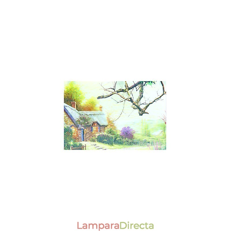 Pintura contemporánea moderna integrada para apliques de pared con luz ambiental.