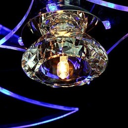 Lámpara de araña moderna de cristal de 3 luces