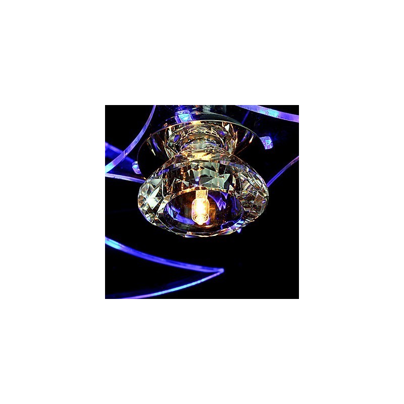 Lámpara de araña moderna de cristal de 3 luces