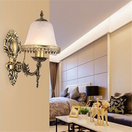 Lámpara de pared moderna y contemporánea con acabado galvanizado para protección ocular de estilo mini.