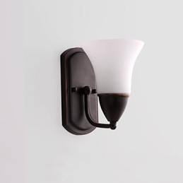 Apliques de pared con luz ambiental de estilo rústico Lodge con acabado en óxido negro para protección ocular.