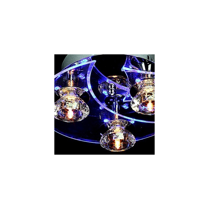 Lámpara de araña moderna de cristal de 3 luces