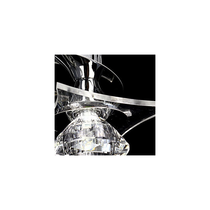 Lámpara de araña moderna de cristal de 3 luces