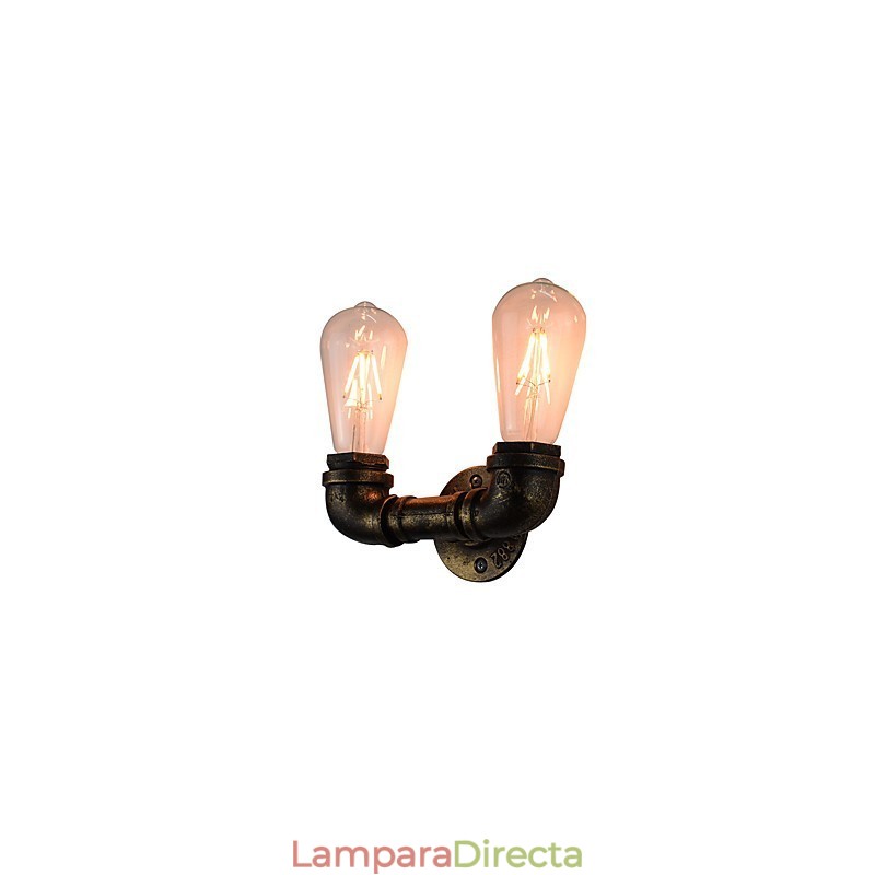 Lámpara de pared rústica tradicional clásica de latón antiguo para iluminación ambiental.