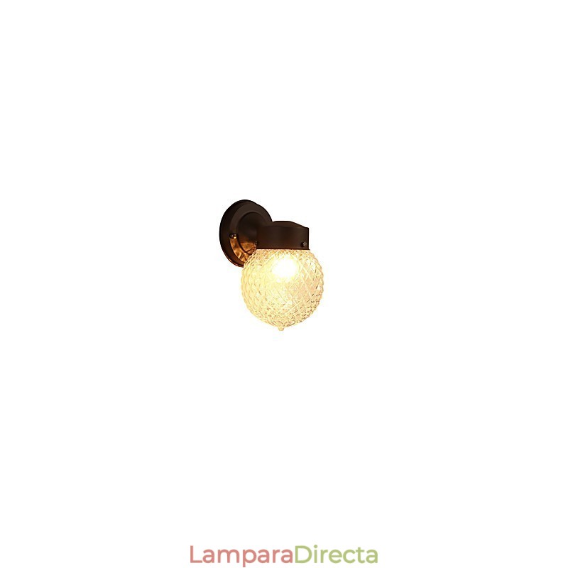 Aplique de pared moderno contemporáneo con acabado en óxido negro, ideal para apliques de pared con luz ambiental de estilo mini.