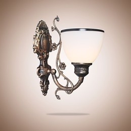 Lámpara de pared americana sencilla, lámpara de noche, lámpara decorativa para sala de estar, lámpara de pared creativa de estilo europeo de hierro forjado.