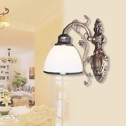 Lámpara de pared americana sencilla, lámpara de noche, lámpara decorativa para sala de estar, lámpara de pared creativa de estilo europeo de hierro forjado.