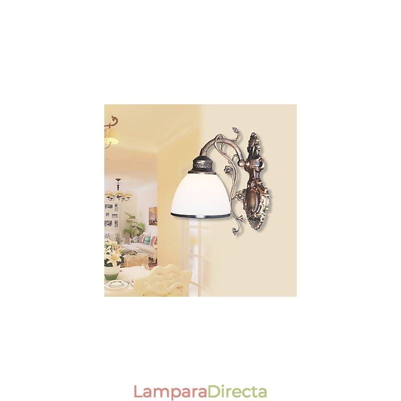 Lámpara de pared americana sencilla, lámpara de noche, lámpara decorativa para sala de estar, lámpara de pared creativa de estilo europeo de hierro forjado.