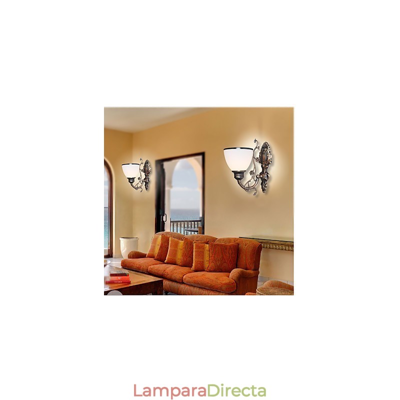 Lámpara de pared americana sencilla, lámpara de noche, lámpara decorativa para sala de estar, lámpara de pared creativa de estilo europeo de hierro forjado.