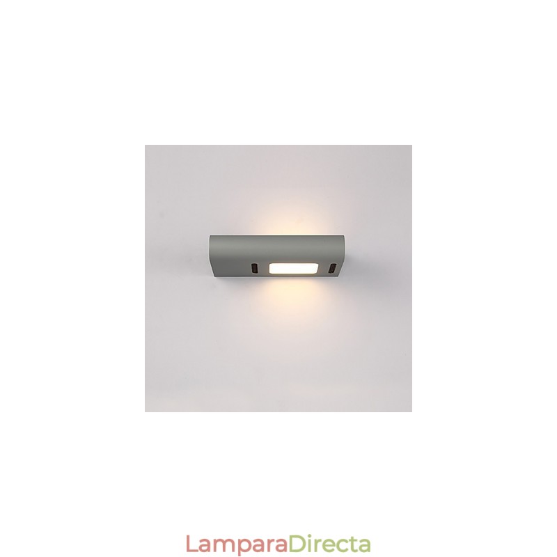 Pintura contemporánea moderna integrada para apliques de pared con luz ambiental.