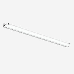 Lámpara de pared con iluminación ambiental para baño, moderna y contemporánea, galvanizada y con función integrada.
