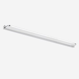Lámpara de pared con iluminación ambiental para baño, moderna y contemporánea, galvanizada y con función integrada.