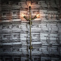 Pintura contemporánea moderna integrada para apliques de pared con luz ambiental.
