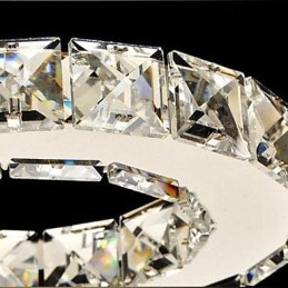 Lámpara de techo de cristal de 5 luces, moderna, transparente, galvanizada, de acero inoxidable.