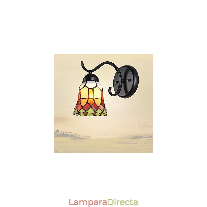 Apliques de pared con luz empotrada con pintura rústica tipo cabaña