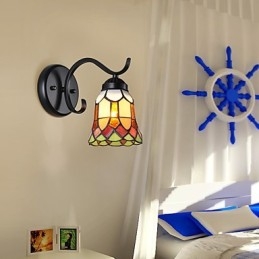 Apliques de pared con luz empotrada con pintura rústica tipo cabaña