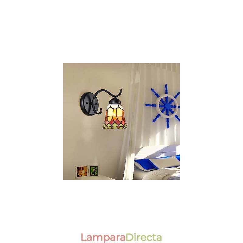 Apliques de pared con luz empotrada con pintura rústica tipo cabaña