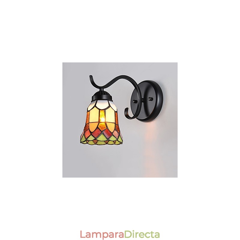 Apliques de pared con luz empotrada con pintura rústica tipo cabaña