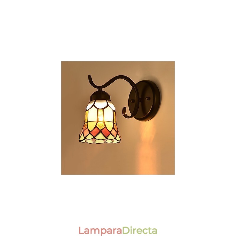 Apliques de pared con luz empotrada con pintura rústica tipo cabaña