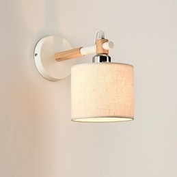 Aplique de pared de tela moderno contemporáneo con luz ambiental