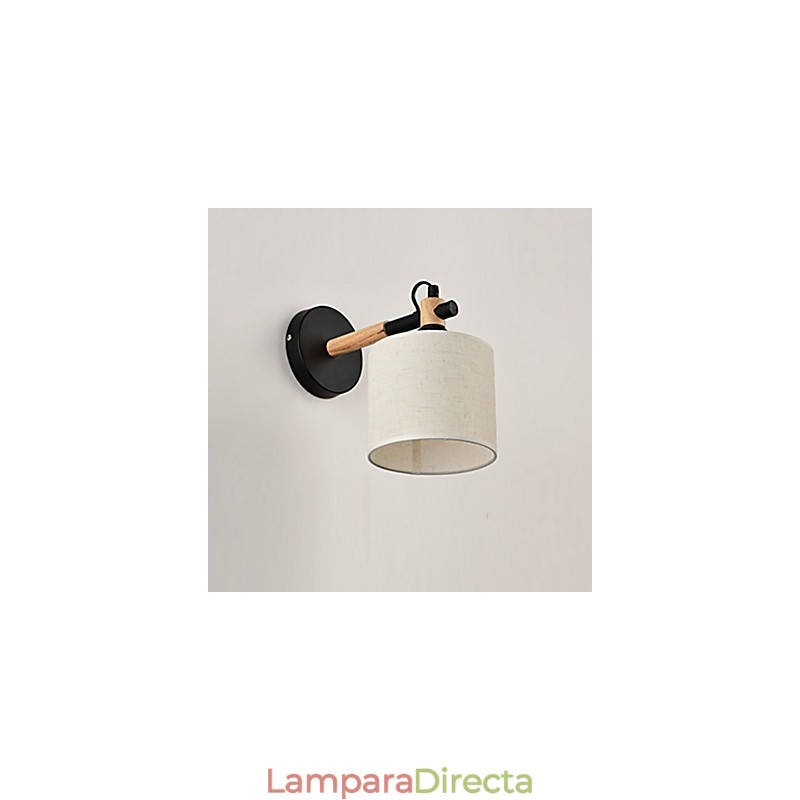 Aplique de pared de tela moderno contemporáneo con luz ambiental