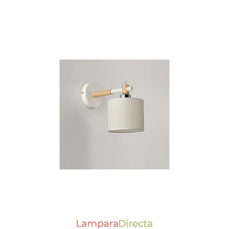 Aplique de pared de tela moderno contemporáneo con luz ambiental