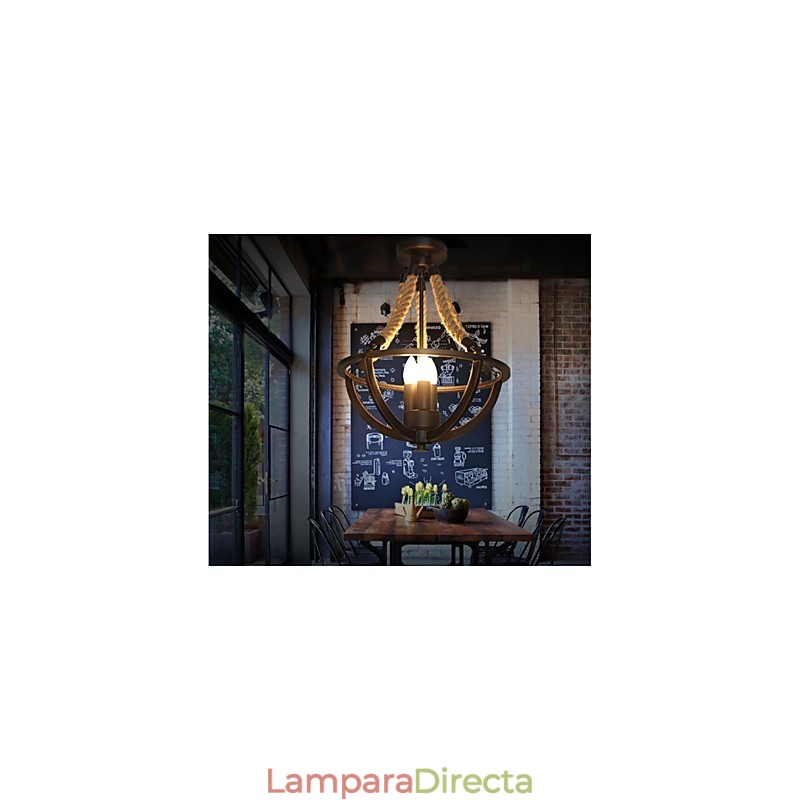 Lámpara de techo americana retro de cuerda sencilla