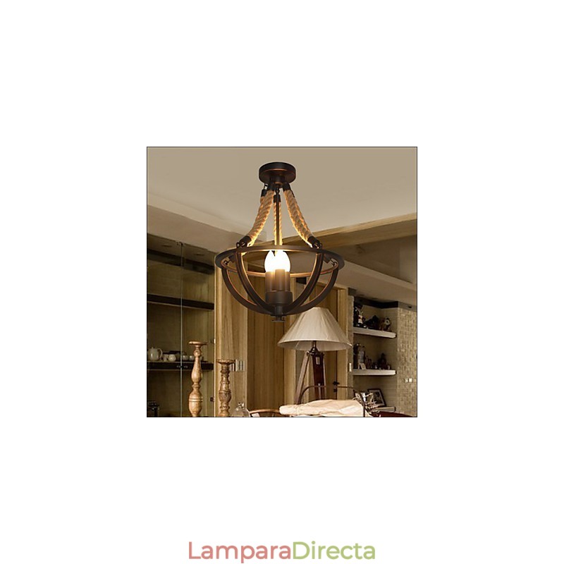 Lámpara de techo americana retro de cuerda sencilla