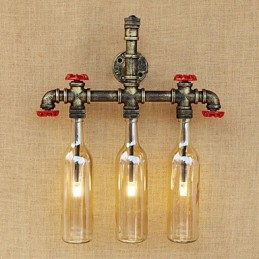 Apliques de pared con luz ambiental de bronce antiguo estilo campestre vintage