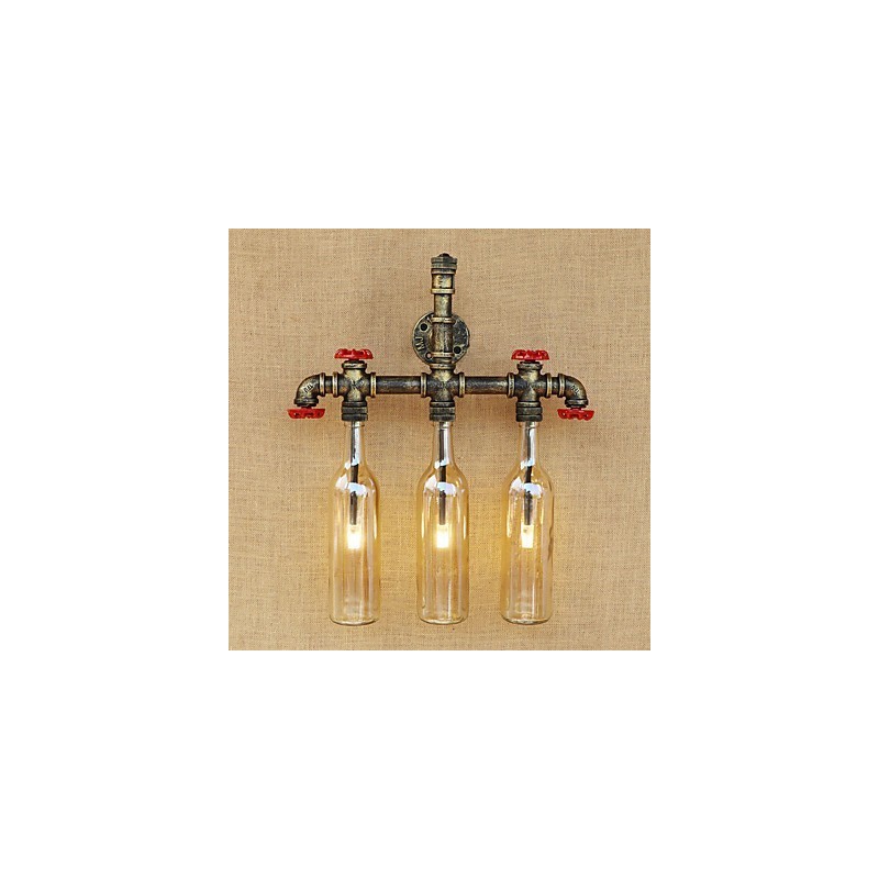 Apliques de pared con luz ambiental de bronce antiguo estilo campestre vintage