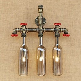 Apliques de pared con luz ambiental de bronce antiguo estilo campestre vintage