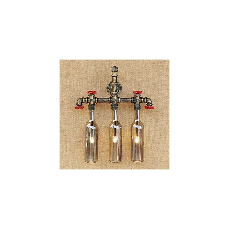 Apliques de pared con luz ambiental de bronce antiguo estilo campestre vintage