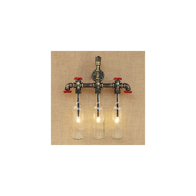 Apliques de pared con luz ambiental de bronce antiguo estilo campestre vintage