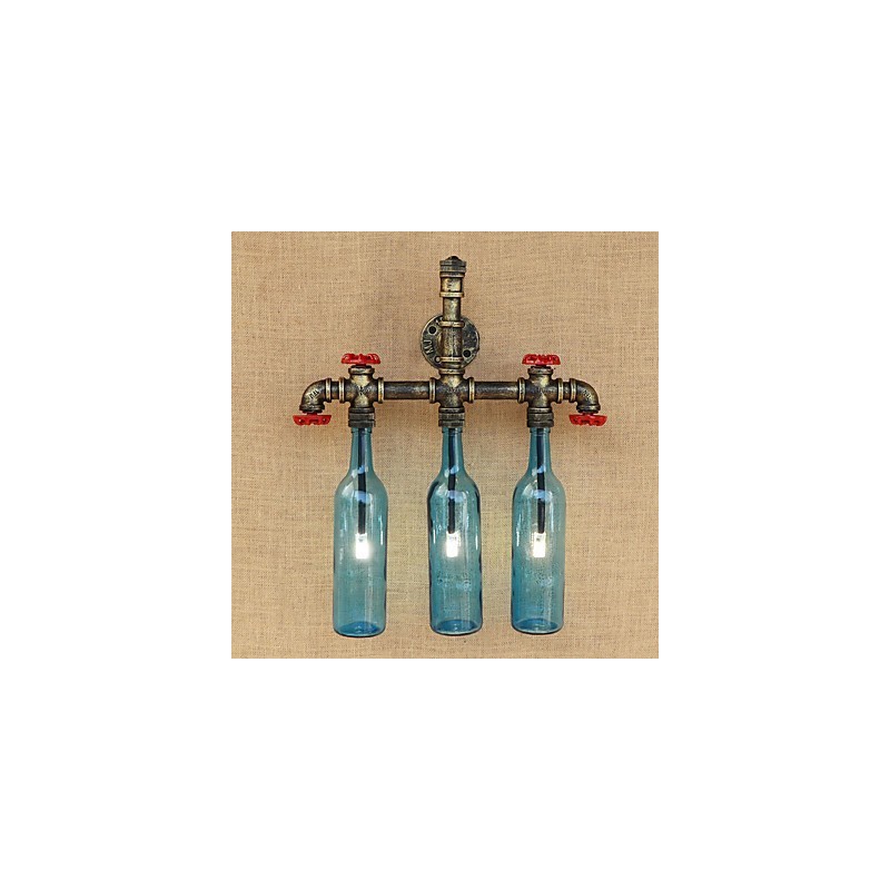 Apliques de pared con luz ambiental de bronce antiguo estilo campestre vintage
