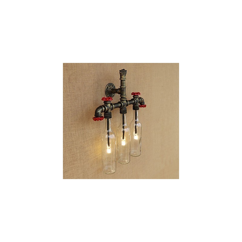 Apliques de pared con luz ambiental de bronce antiguo estilo campestre vintage