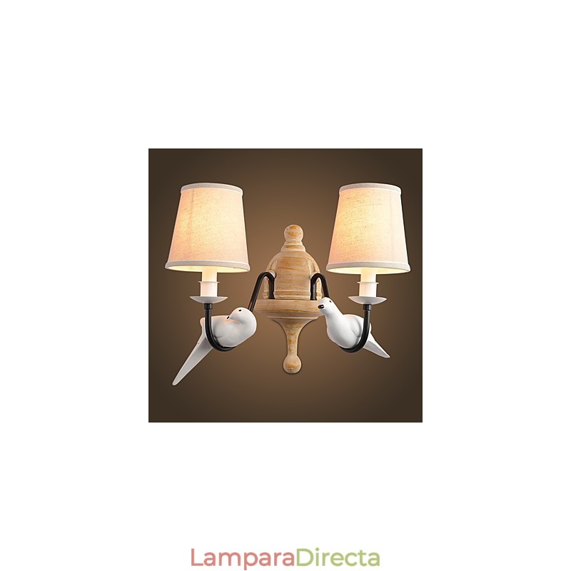 Apliques de pared con luz ambiental de pintura vintage sencilla de estilo rústico