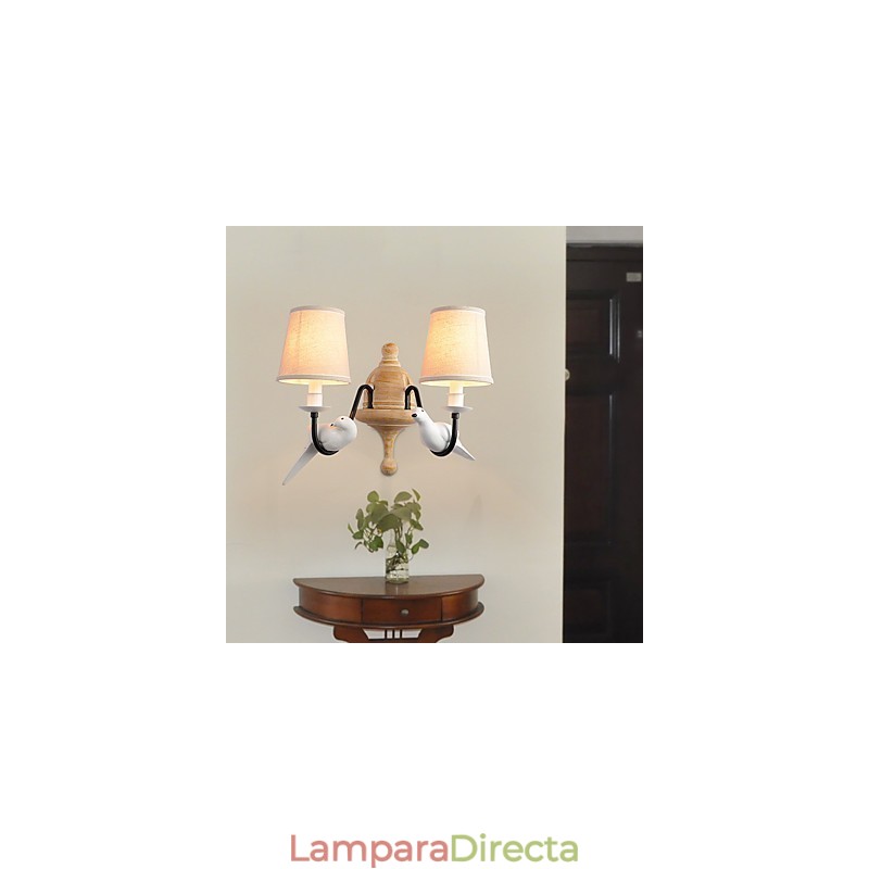 Apliques de pared con luz ambiental de pintura vintage sencilla de estilo rústico