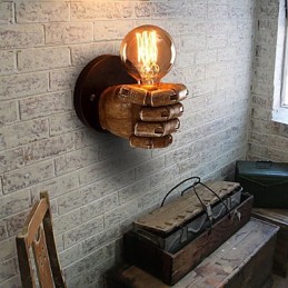 Lámpara de pared de cafetería industrial tipo loft, lámpara de pared de resina, estilo antiguo, vintage, retro, con pintura, para apliques de pared con luz ambiental de estilo mini.