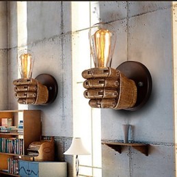 Lámpara de pared de cafetería industrial tipo loft, lámpara de pared de resina, estilo antiguo, vintage, retro, con pintura, para apliques de pared con luz ambiental de estilo mini.