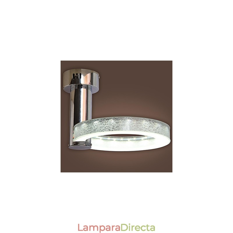Lámpara de araña de acrílico plateado (acabado cromado)