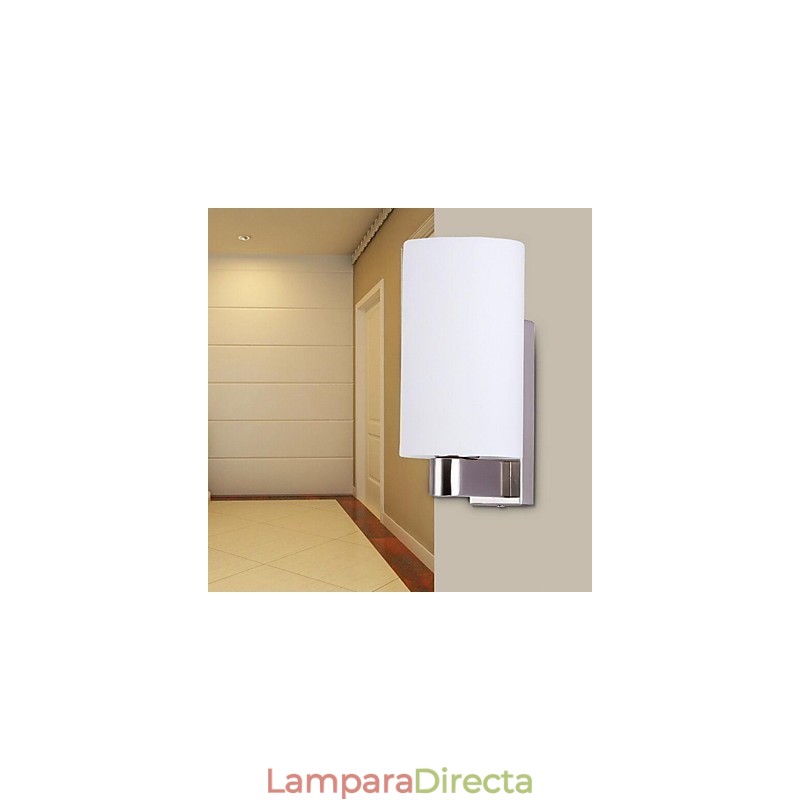 Apliques de pared modernos, contemporáneos, con iluminación ascendente y acabado galvanizado