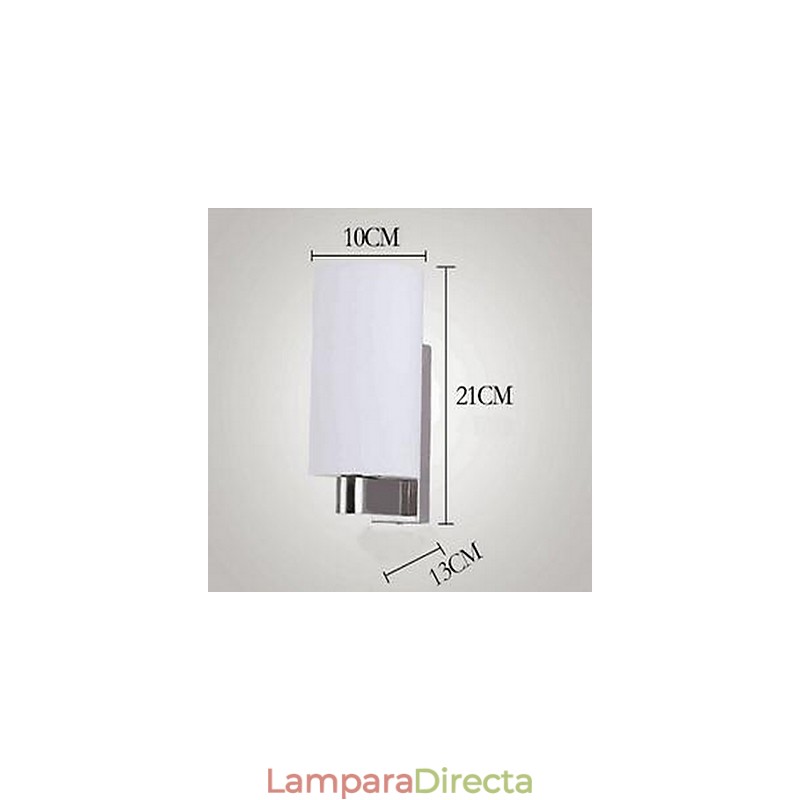 Apliques de pared modernos, contemporáneos, con iluminación ascendente y acabado galvanizado