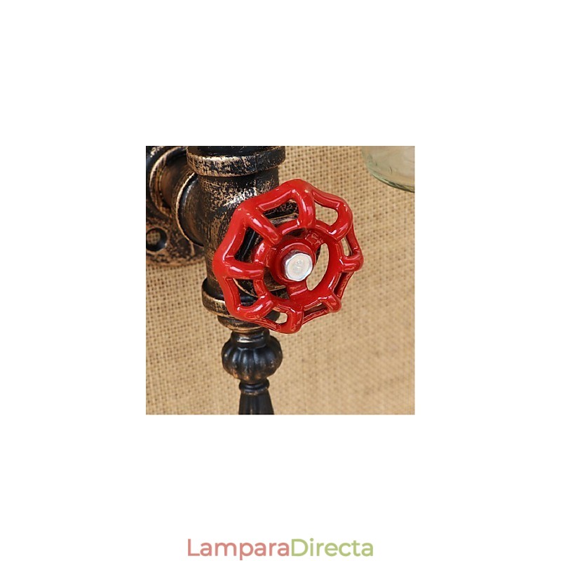 Lámpara de pared de hierro con interruptor para restaurante, bar, pipa de agua, botella de vino, ámbar