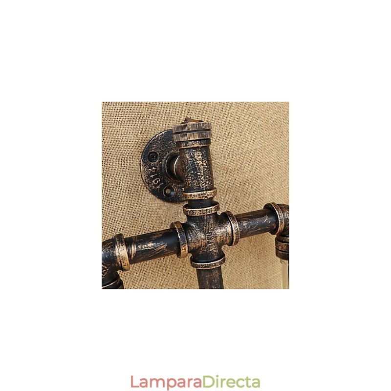 Lámpara de pared de hierro con interruptor para restaurante, bar, pipa de agua, botella de vino, ámbar