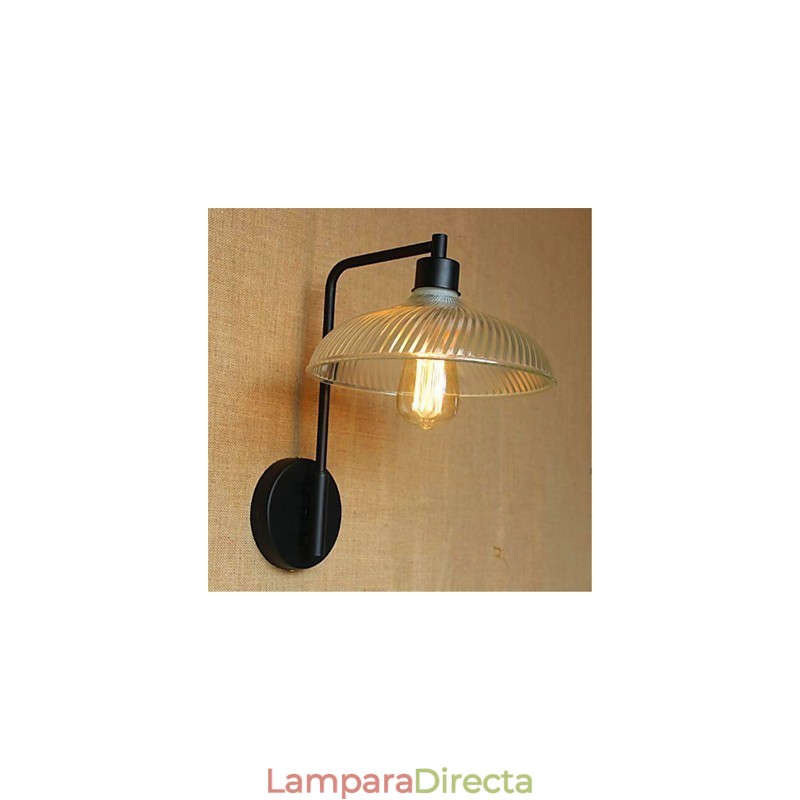 Lámpara de ambiente de brazo oscilante con acabado rústico de óxido negro estilo Lodge Country.