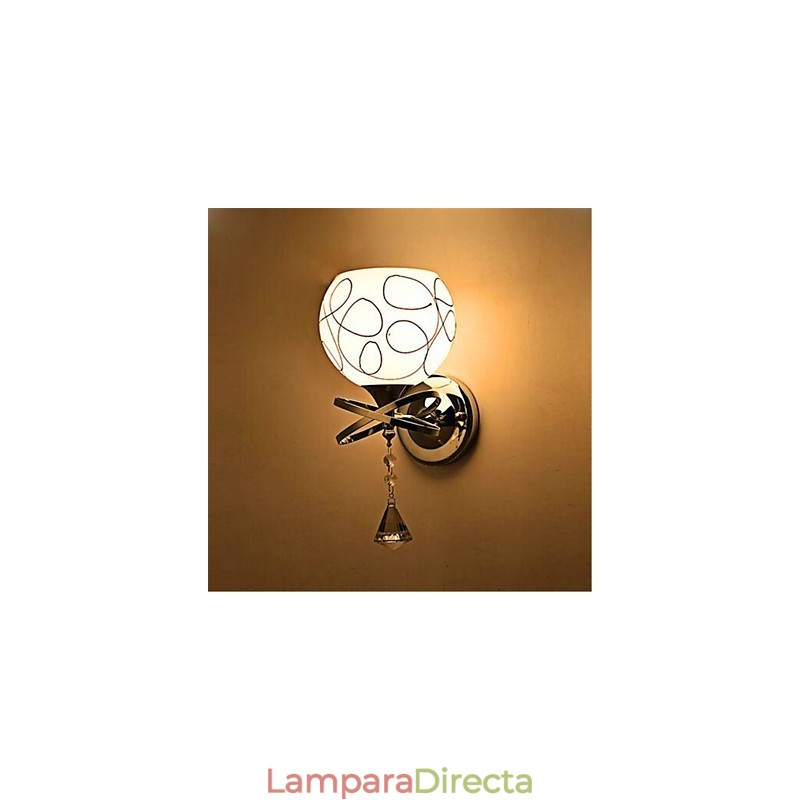 Lámpara de noche para dormitorio de hotel, moderna lámpara de pared de cristal minimalista