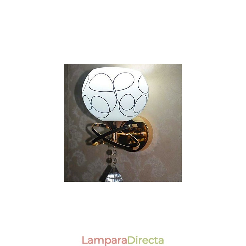 Lámpara de noche para dormitorio de hotel, moderna lámpara de pared de cristal minimalista