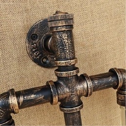 Lámpara de pared con interruptor, estilo americano, para restaurante, bar, pipa de agua, botella de vino, color gris